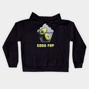 Good Fat Funny Humor Diet Avocado Lover Vegan Kids Hoodie